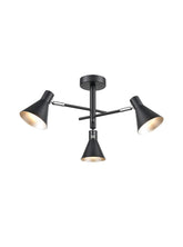 Franklite Skoop 3 Light Spotlight Black / Silver